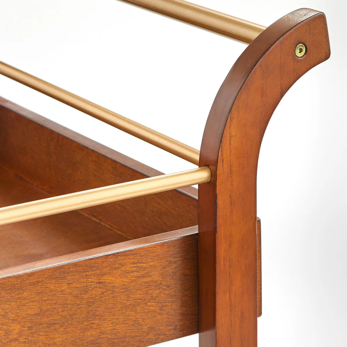 Andresha Wood Bar Cart